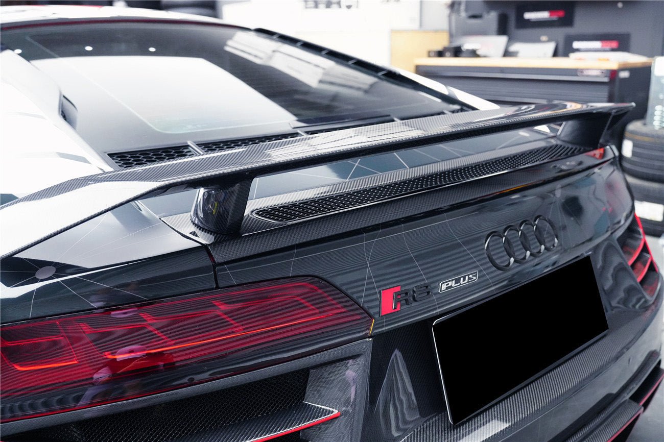 2016 - 2019 Audi R8 GEN2 V10 PLUS Coupe ONLY GT Style Carbon Fiber Trunk Wing with Base